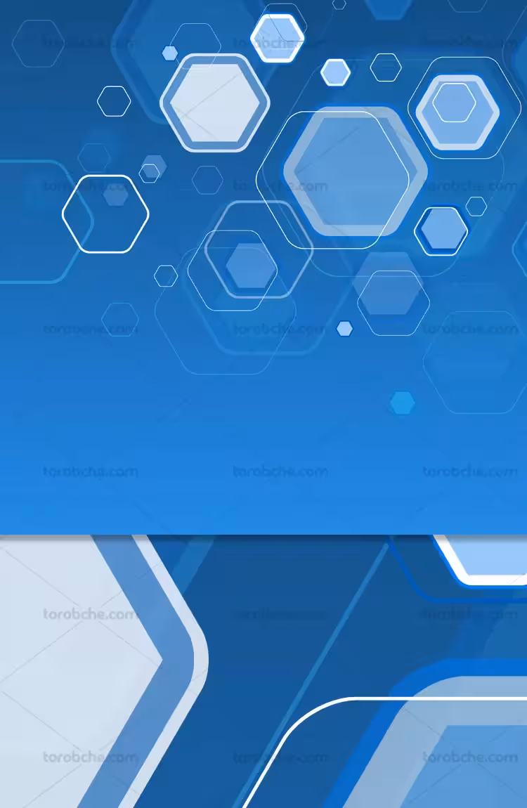 وکتور بکگراند شش ضلعی آبی رنگ | گرافیک با طعم تربچه