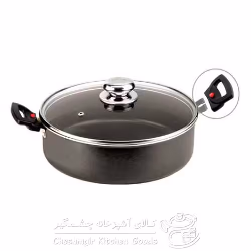 قابلمه کوتاه با دستگیره های جدا شونده زرساب مدل DA-422 سایز 22