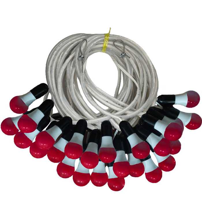 ریسه 30 متری قرمز با بوکسل نگهدارنده روکشدار