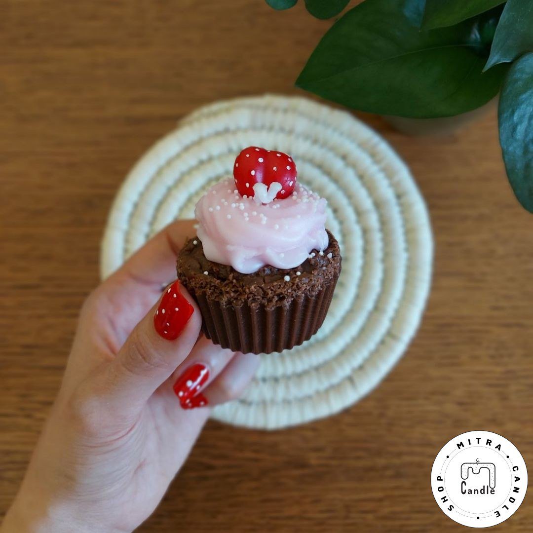 شمع کیک فنجونی ولنتاین