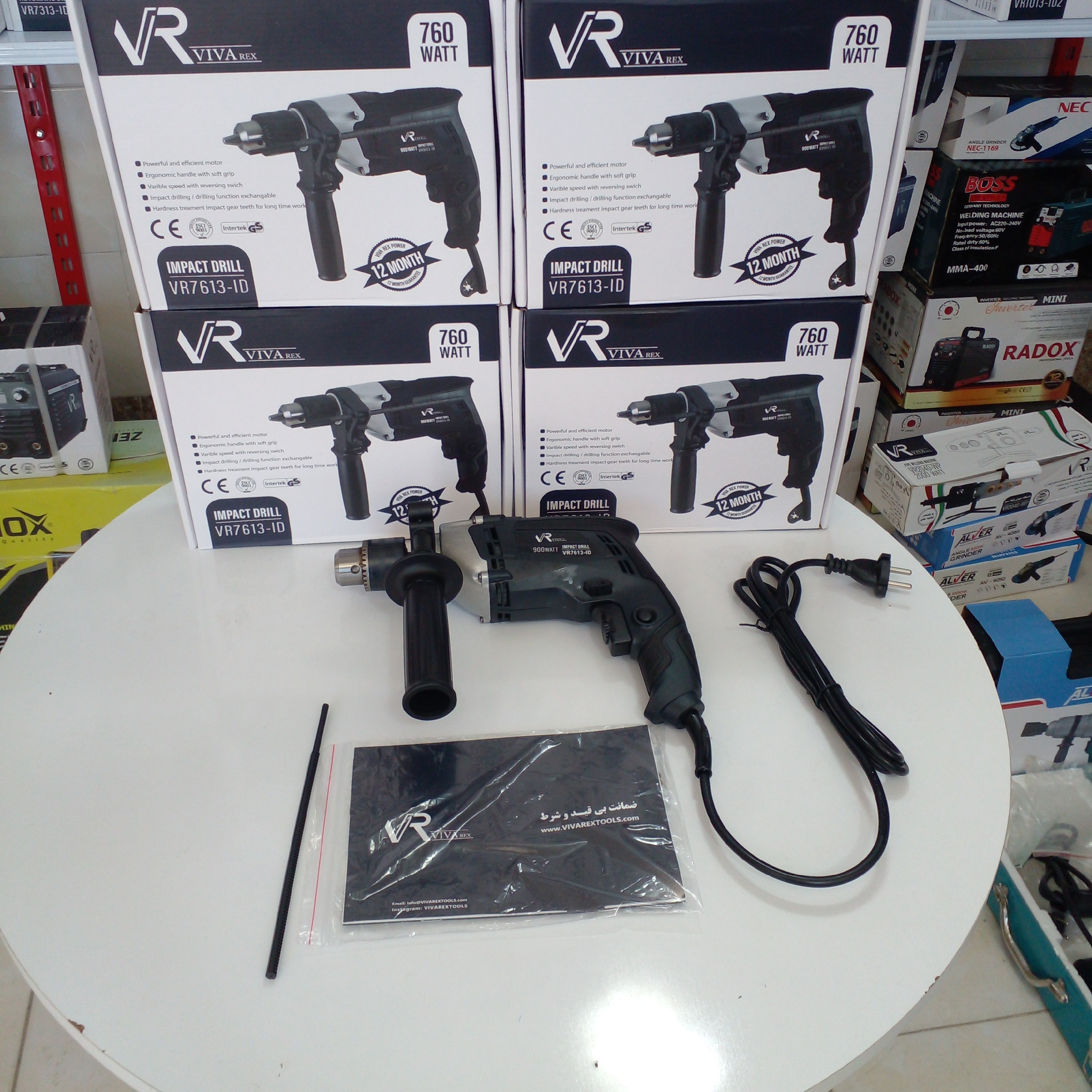 دریل برقی 760 وات نیم تنه فلزی ویوارکس