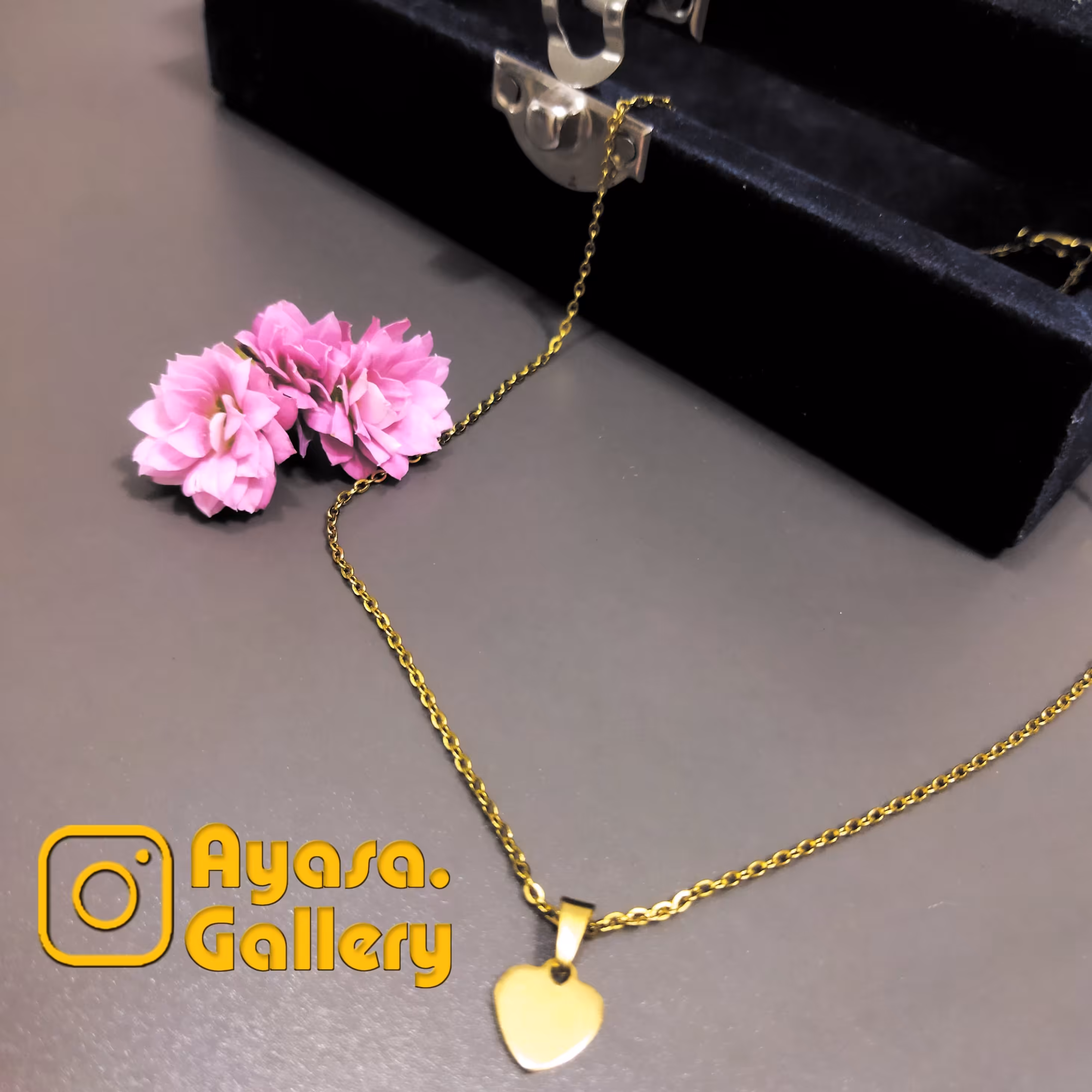 گردنبند استیل با اویز قلب