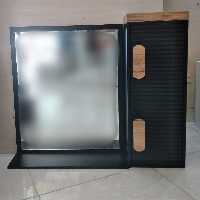 آیینه باکس پی وی سی طرح بامبو مشکی سایز 70در 70( ارسال با تیپاکس و پس کرایه)