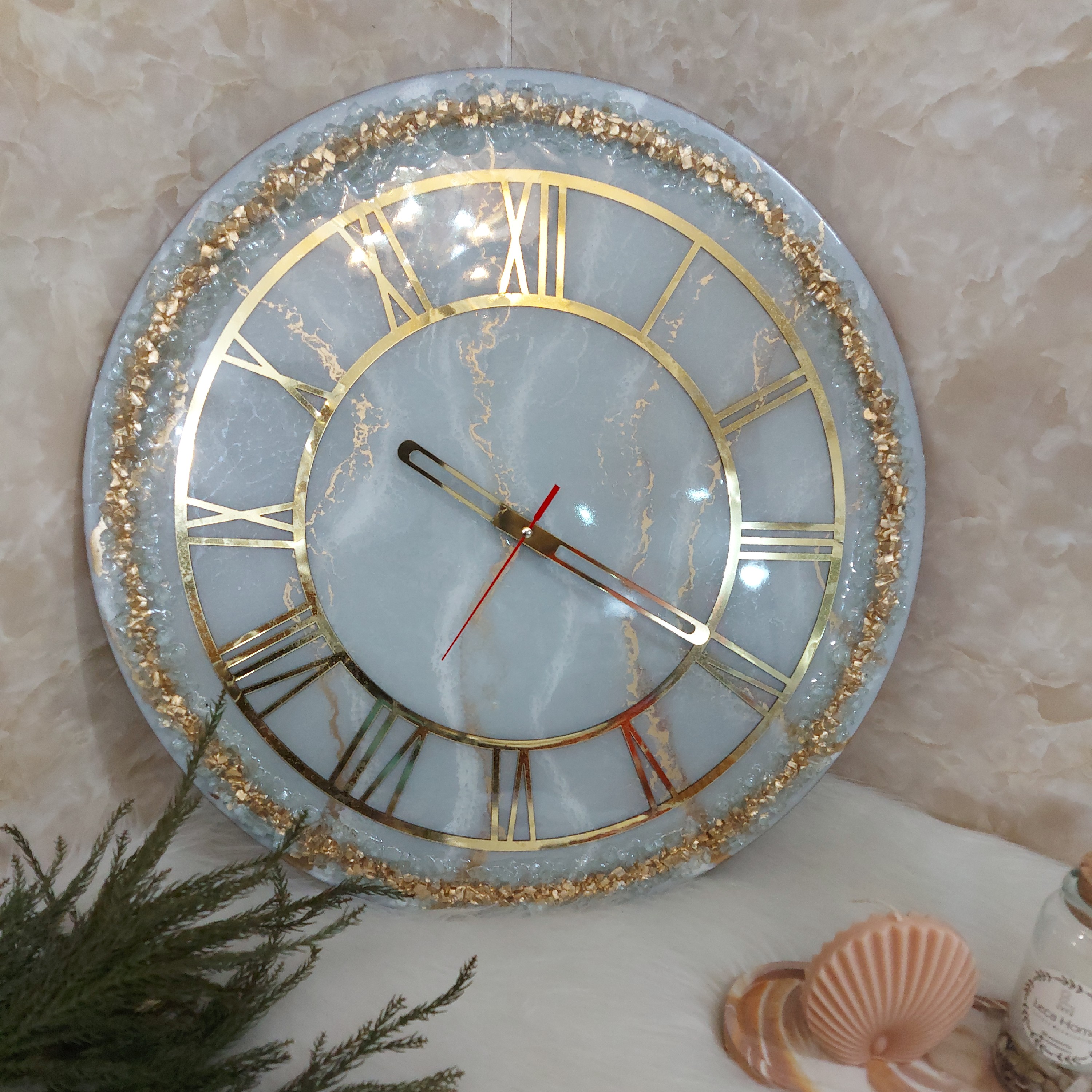 ساعت دیواری طرح مرمر