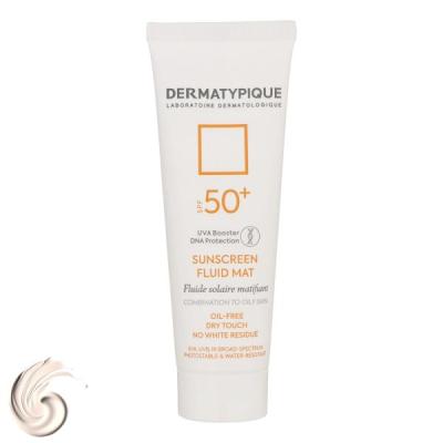 فلوئید ضد آفتاب بیرنگ درماتیپیک SPF50 مدل SFM، مناسب پوستهای چرب، حجم 50 میلیلیتر
