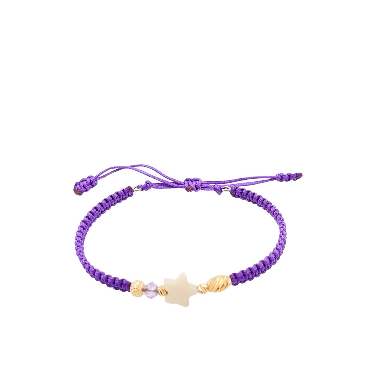 دستبند طلای 18 عیار تلفیقی سنگ و بند پارچه ای کد DP20