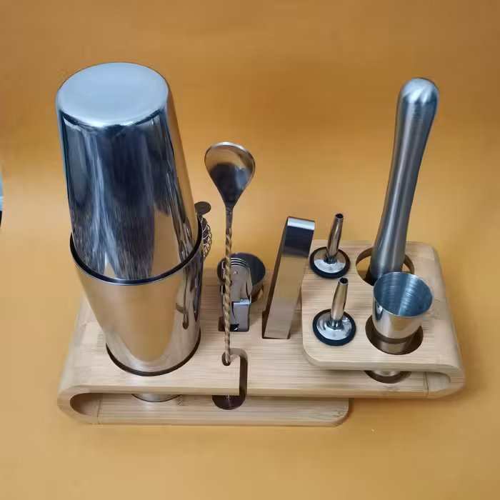 ست بار سرد ست شیکر بوستون 11 تیکه استند بامبو اورجینال 