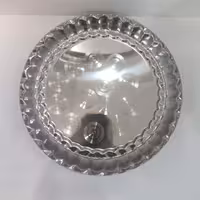 سینی استیل لب کنگره قطر29سانت آهن ربا بگیر 