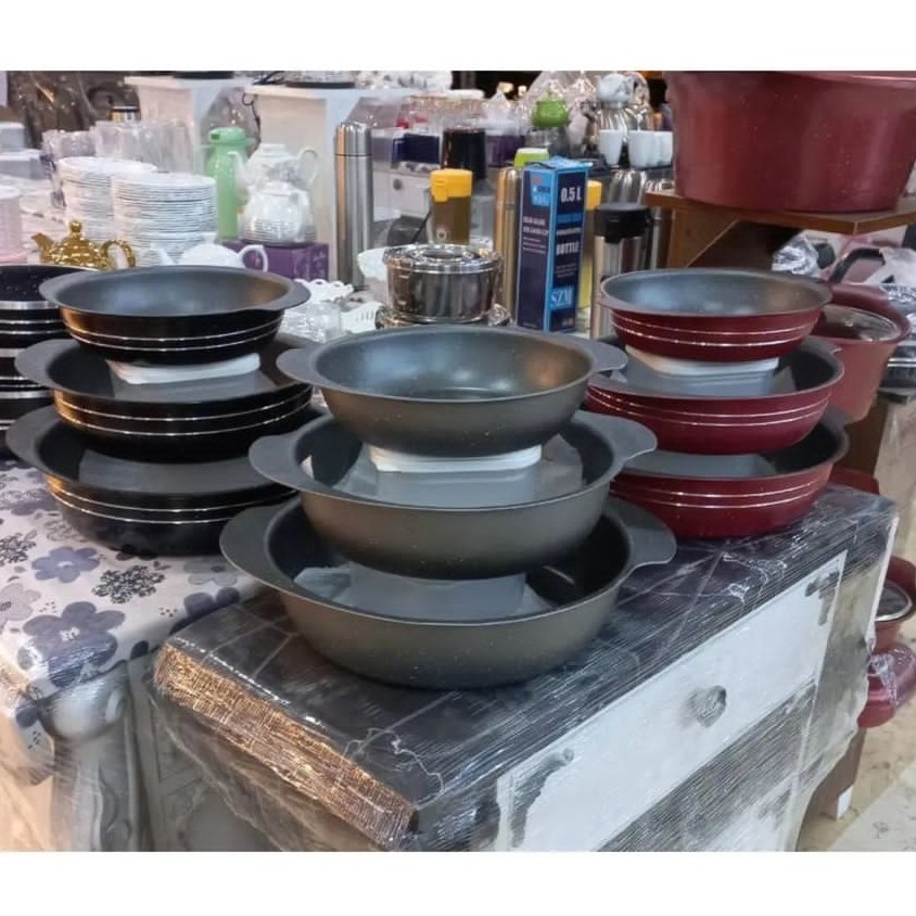 ماهیتابه 3 تایی مدل پروانه ای
