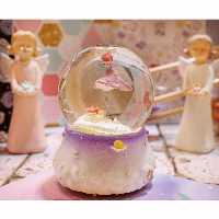 گوی موزیکال باتری خور دخترک دلفین سوار