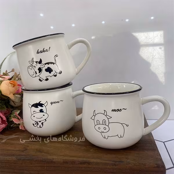 لیوان سرامیکی طرح گاو