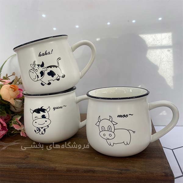 لیوان سرامیکی طرح گاو