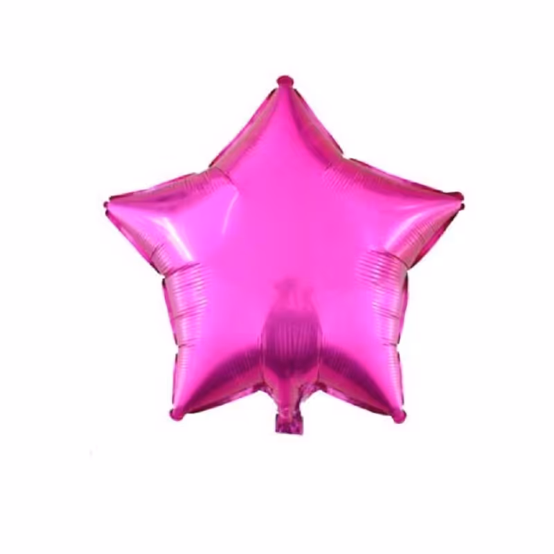 بادکنک فویلی ستاره سرخابی - بادکنک فویلی ستاره صورتی - قطر 45 سانت
