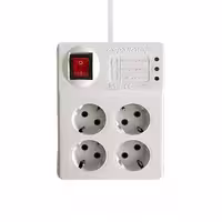 محافظ برق چهار خانه ارت دار فرحان مدل FEPC 444-5 کابل 3 متر