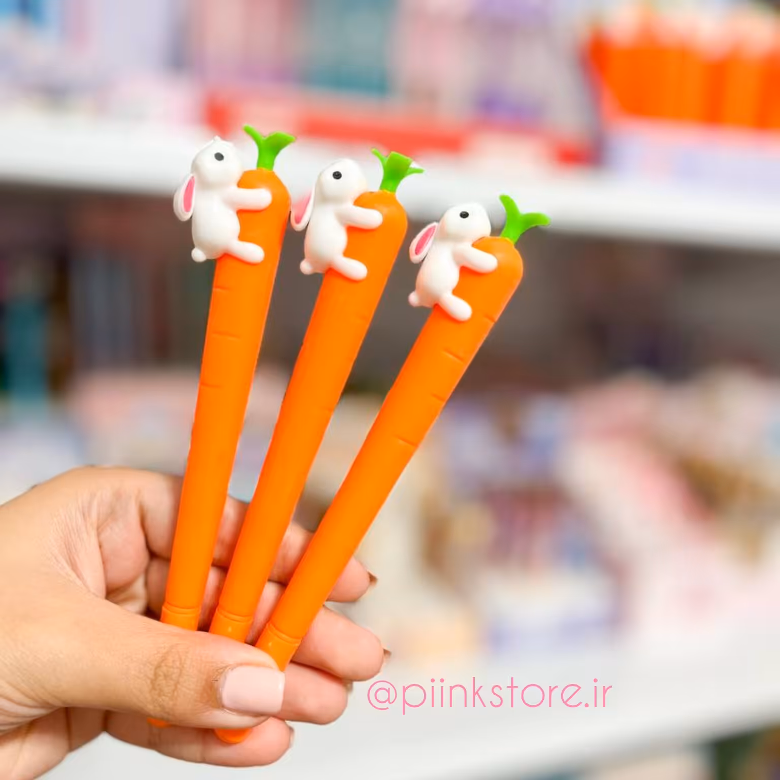 لوازم تحریر  فانتزی رواننویس هویج خرگوشی  جوهر آبی 