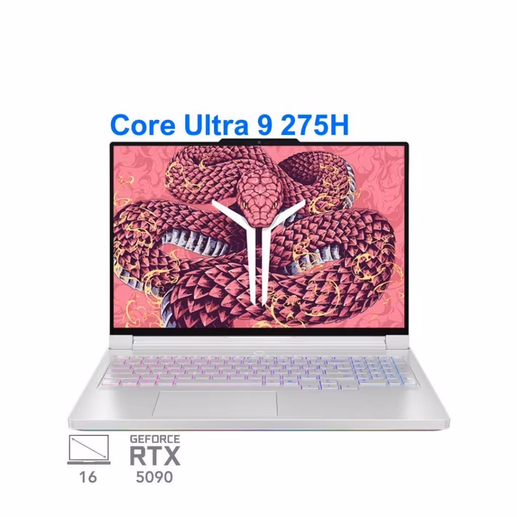 لپ تاپ گیمینگ لنوو لیجن 7 پرو مدل Lenovo Legion 7 Pro Y9000P Core Ultra 9 275HX RTX 5090 175W 64G 2T 2.5K 240Hz OLED White 2025