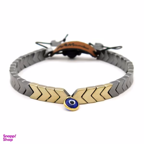 دستبند طلا 18 عیار زنانه مانچو مدل چشم نظر کد bfg213