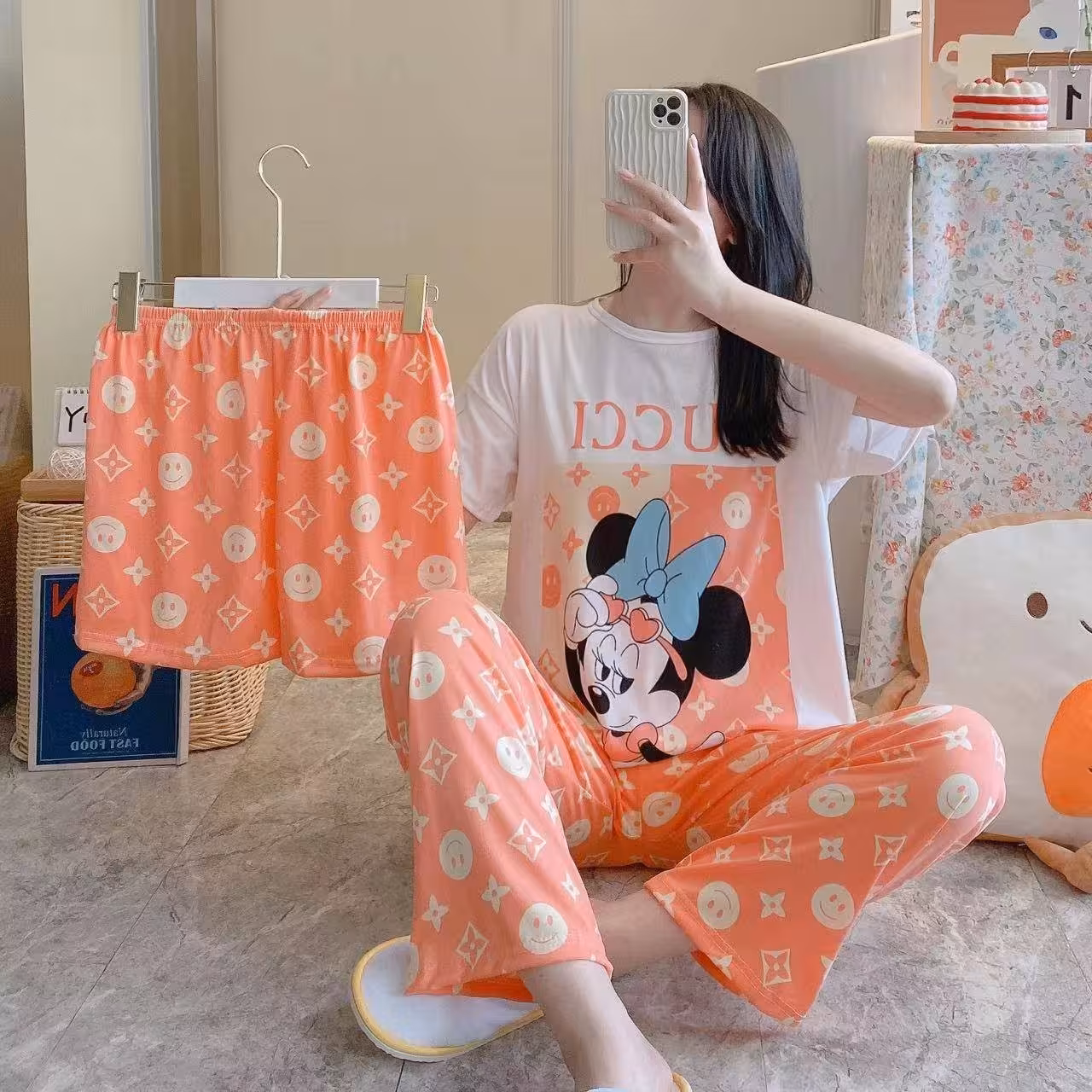 ست سه تیکه شلوار  و شلوارک و تیشرت خارجی