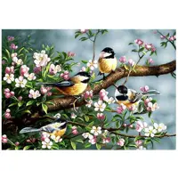 کد 26010 - نخ و نقشه کامپیوتری تابلو فرش عرشیان طرح حیوانات و پرندگان - پرنده