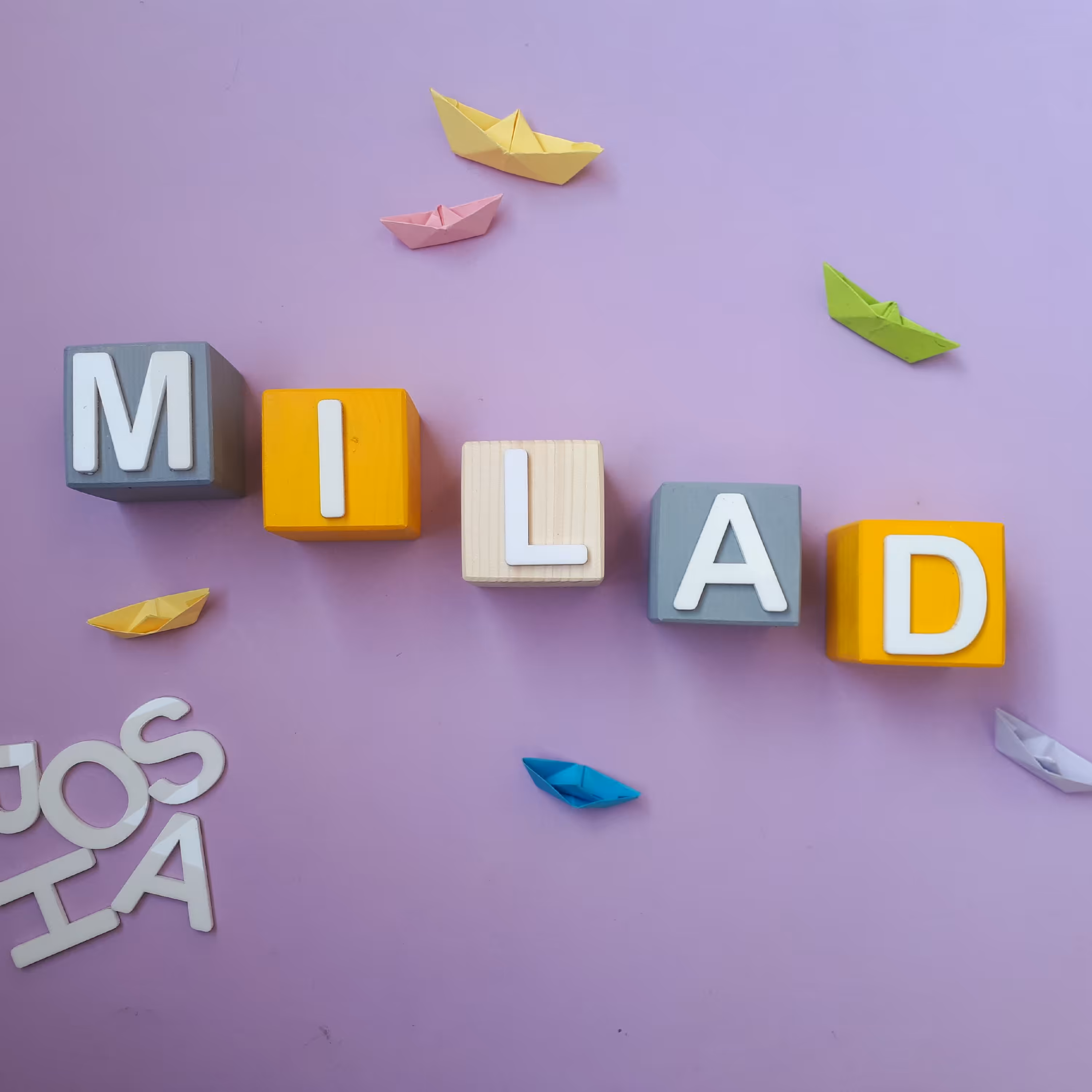 مکعب اسم چوبی(5مکعب)