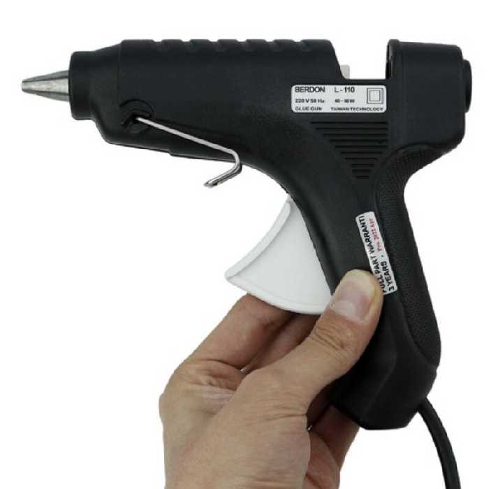 دستگاه چسب تفنگی سایز بزرگ  بردون اصلی 60w . مدل L-110 رنگ مشکی