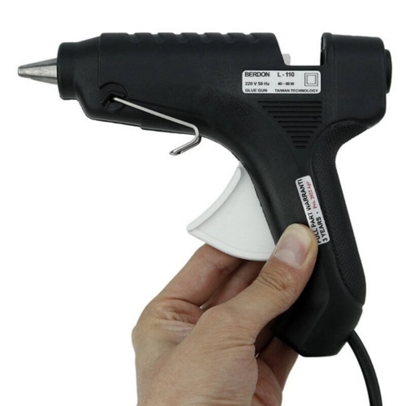 دستگاه چسب تفنگی سایز بزرگ  بردون اصلی 60w . مدل L-110 رنگ مشکی