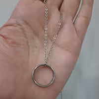 زنجیر استیل دیپلمات با رینگ استیل ساده