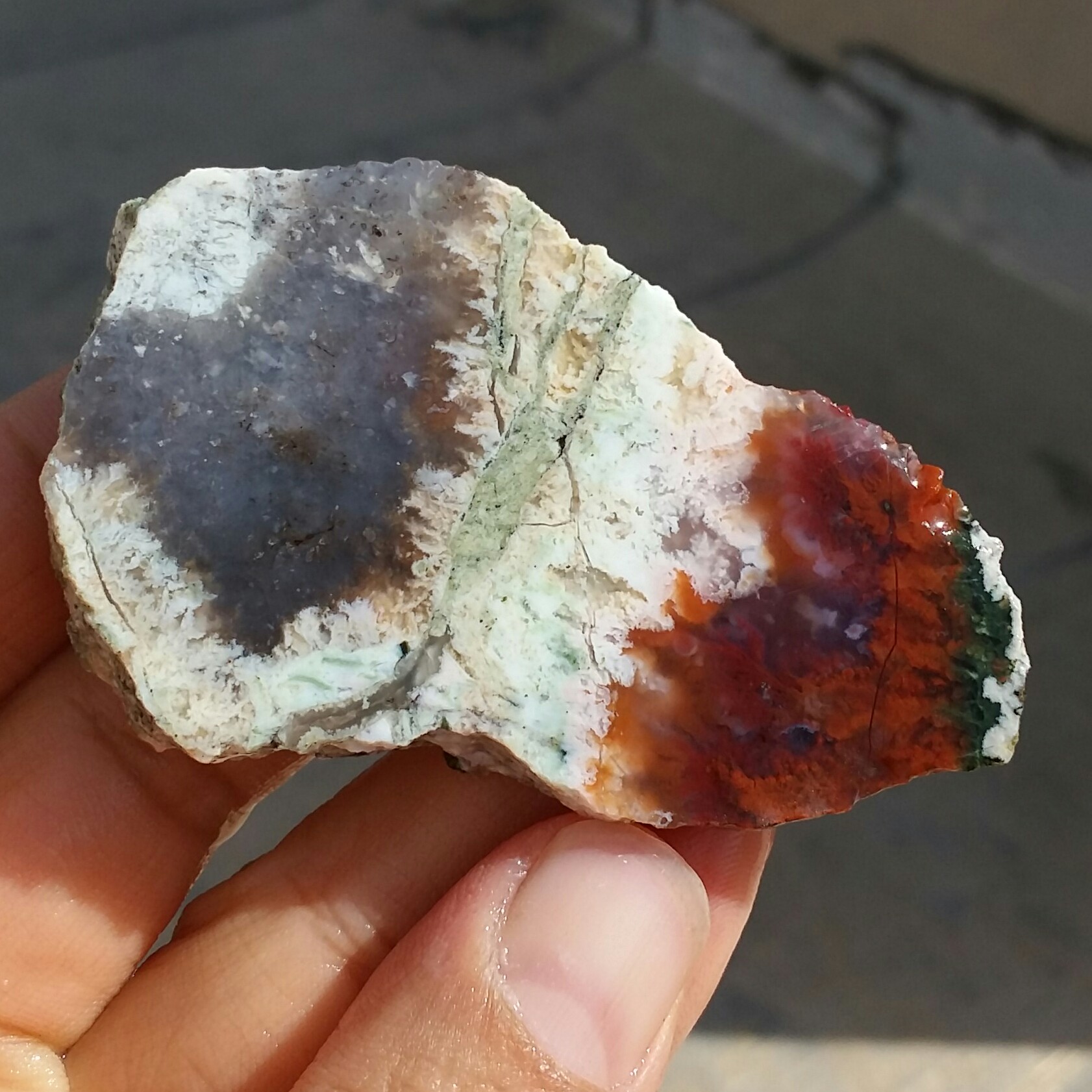 اسلایس سنگ راف شجر شکوفه هفت رنگ بسیار زیبا و خاص 100 در 100 طبیعی  
کد 12044