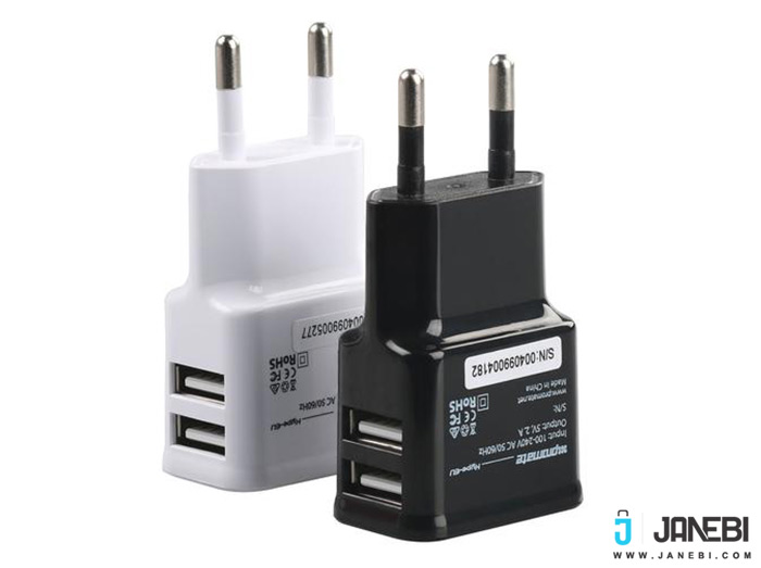 شارژر دیواری پرومیت Promate Hype-EU Dual USB Home Charger