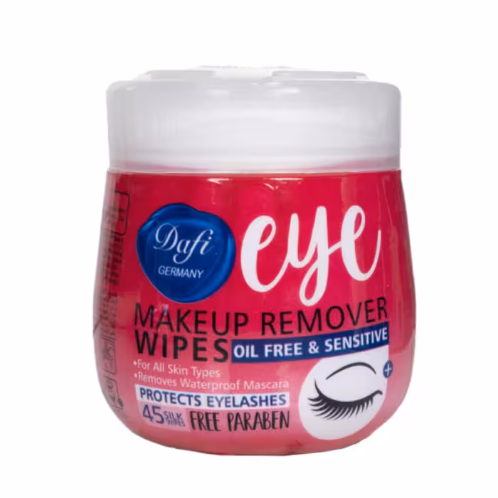 دستمال مرطوب پاک کننده چشم دافی بسته 45 عددی
