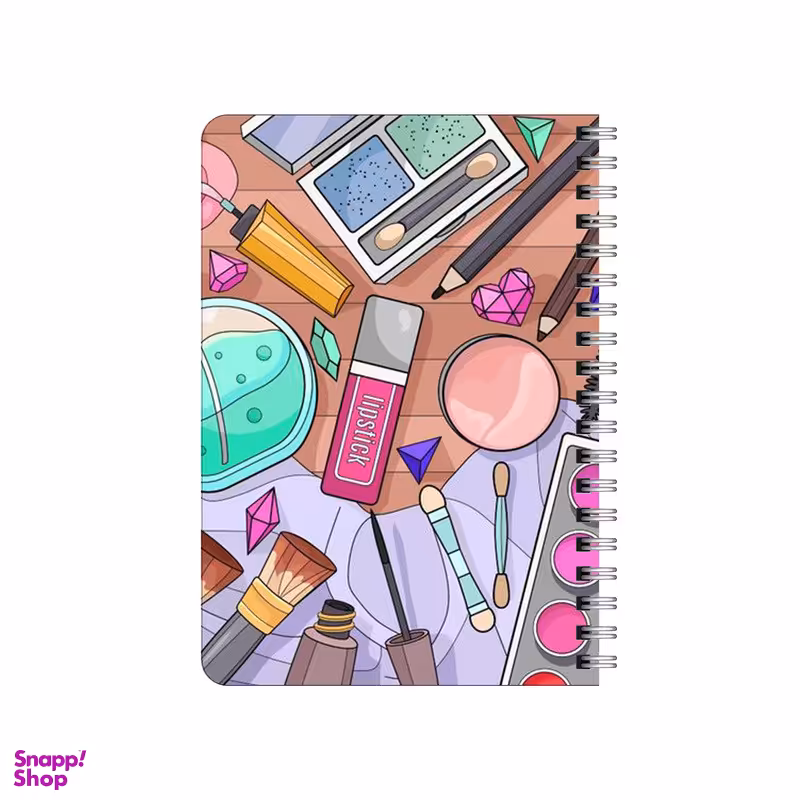 دفترچه یادداشت بامبیلیپ مدل چوبی طرح وسایل میکاپ کد 4942092