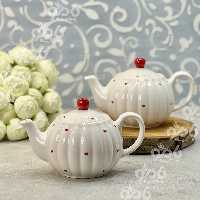 قوری تکست دالبری قلب ریز قرمز