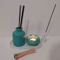 ست  دکوری زیبا .ست عودسوز شمع سوز.گلدان مراکشی