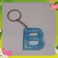 جاسویچی رزینی حروف انگلیسی حرف B آبی آسمانی