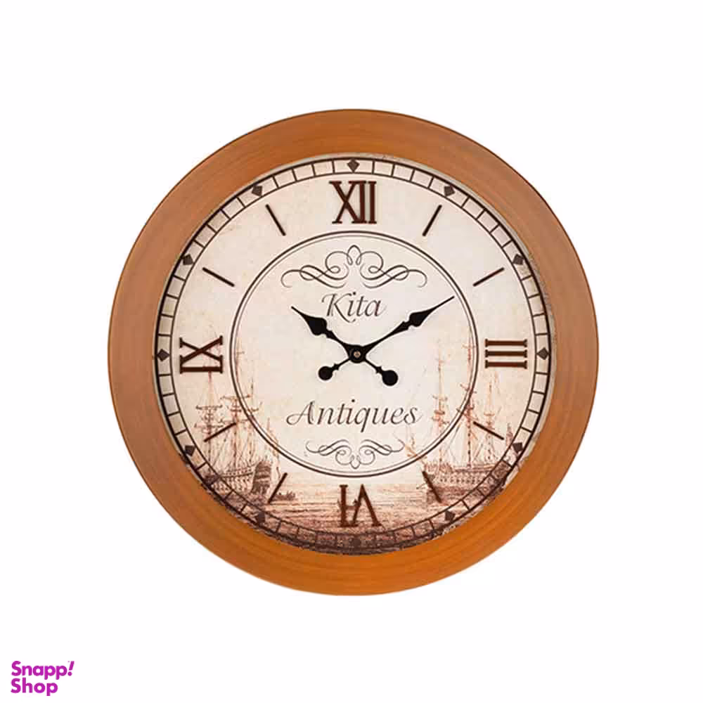 ساعت دیواری چوبی هم آدیس مدل کیتا آنتیک کد CKA 705