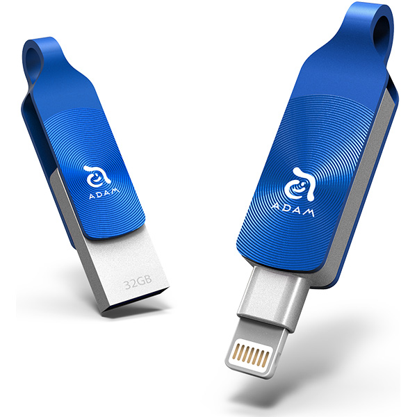 آدام المنتس فلش مموری لایتنینگ مدل iKlips DUO Plus ظرفیت 32 گیگابایت آبی - Hiapple.ir
