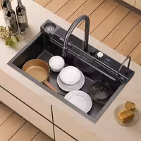 سینک آبشاری پیانویی HUADIAO دودی 3 کلیده