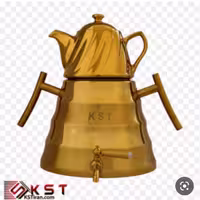 کتری قوری طلایی رنگ ثابت مارک kst