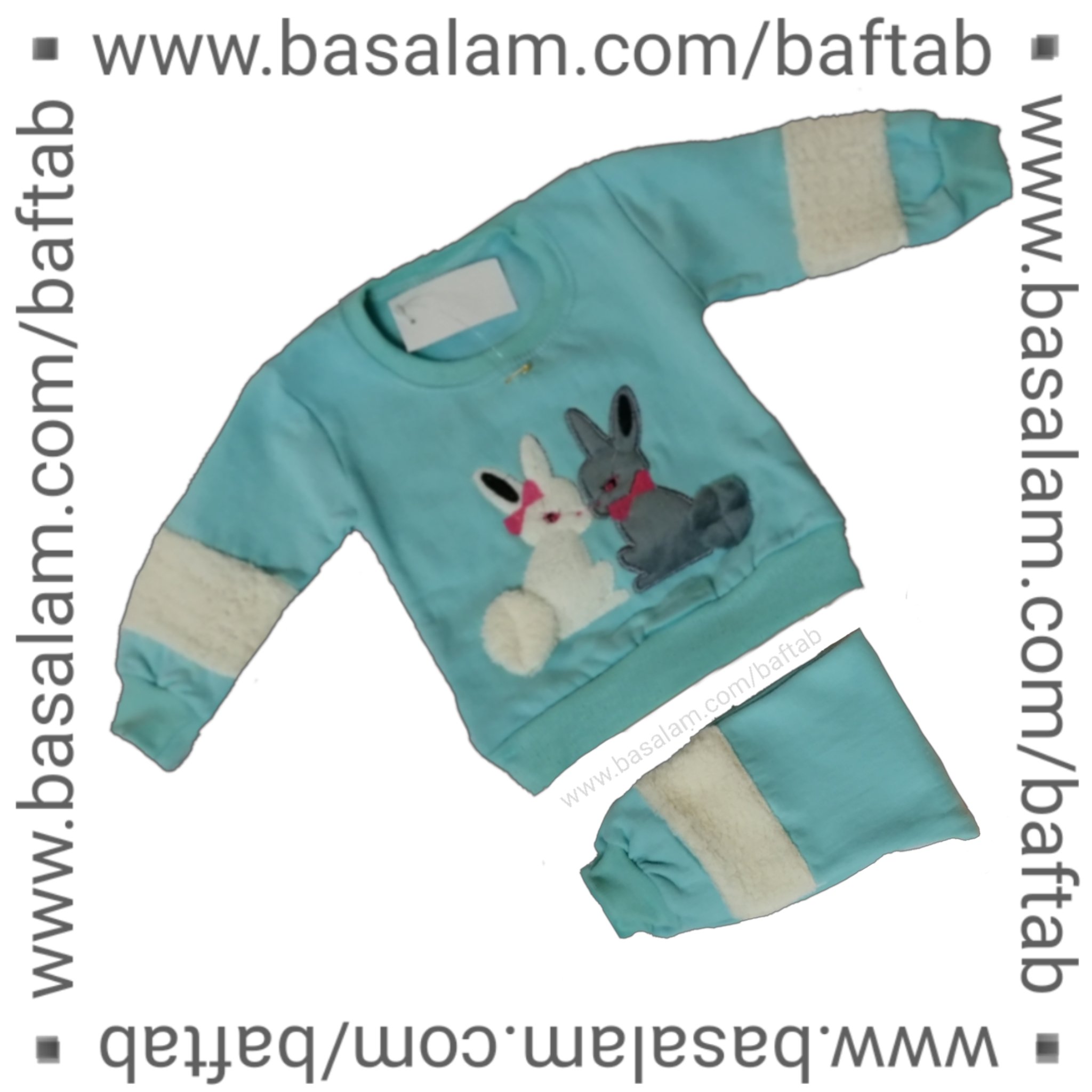 بلوز شلوار بچگانه، طرح خرگوش، داخل کرک(دخترانه، پسرانه)