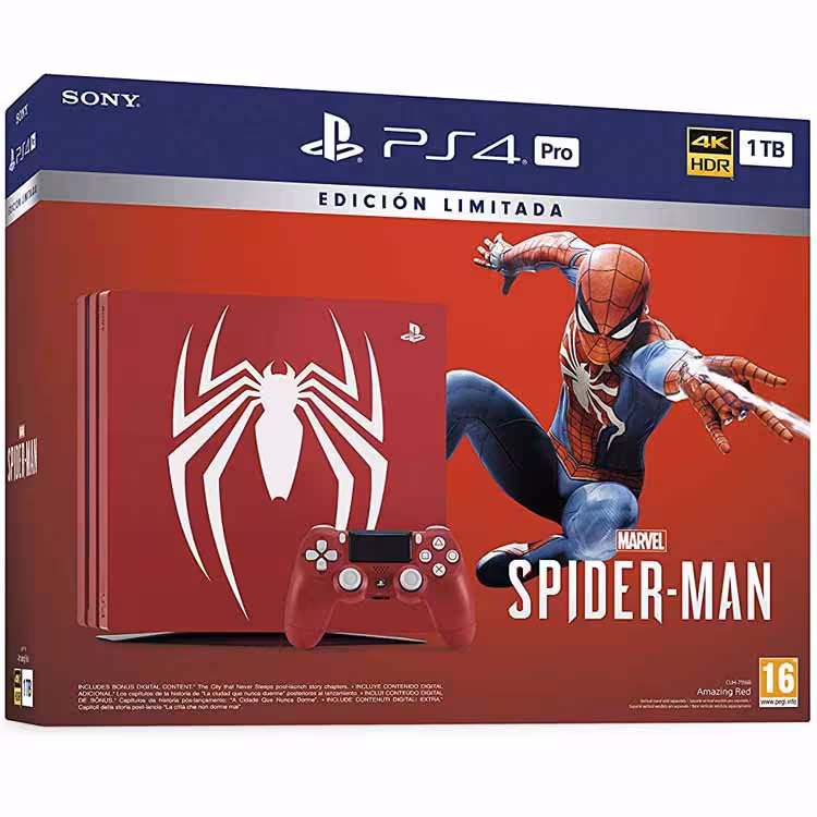 خرید پلی استیشن 4 پرو PlayStation 4 Pro 1TB Spider Man با بهترین قیمت