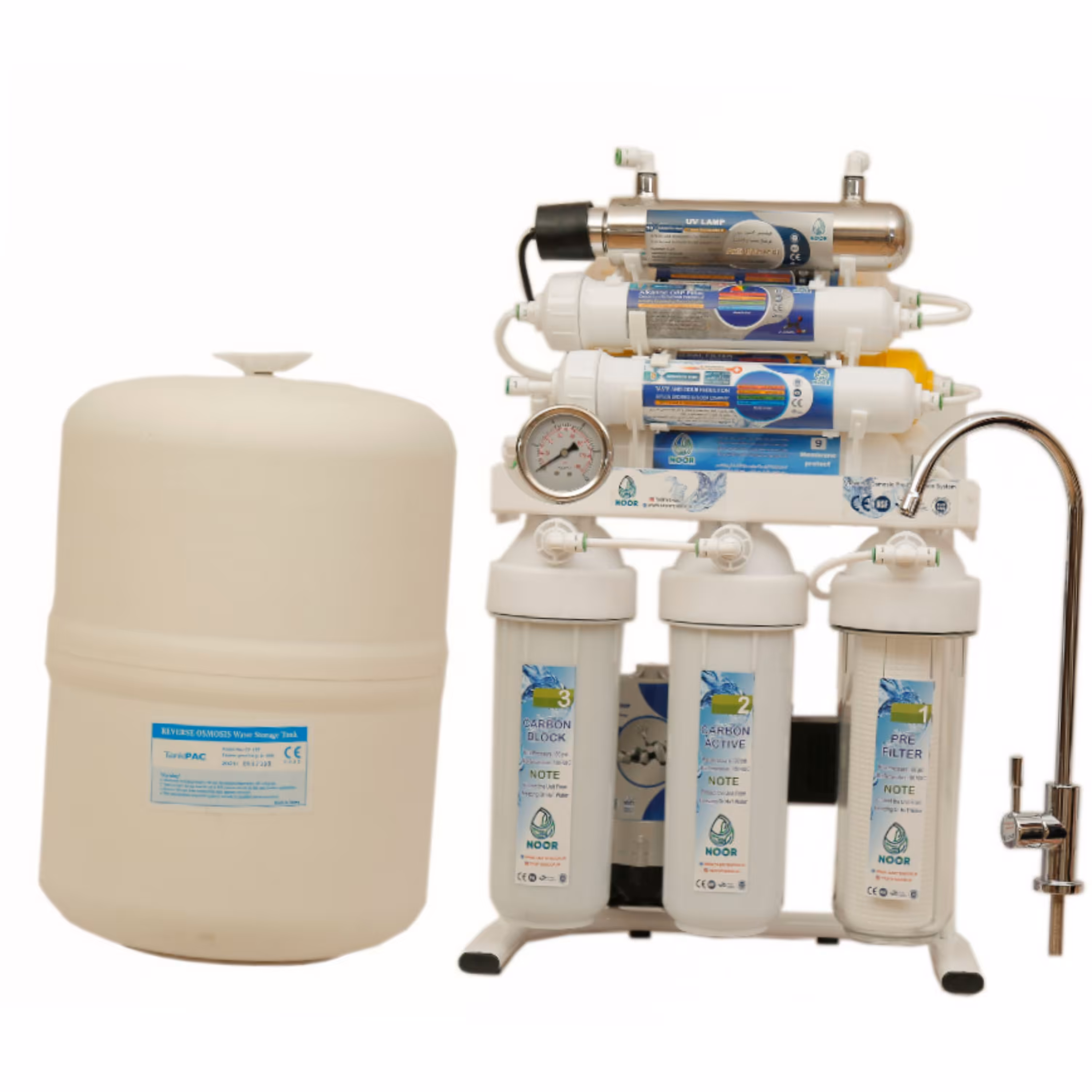 دستگاه تصفیه آب خانگی 10 مرحله ای نور مدل  SUPER METAL X1000 با گارانتی 2 ساله