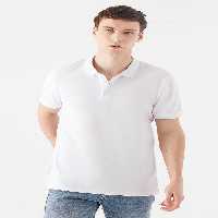 تی شرت یقه پولو سفید مردانه 064946 27879 Mavi