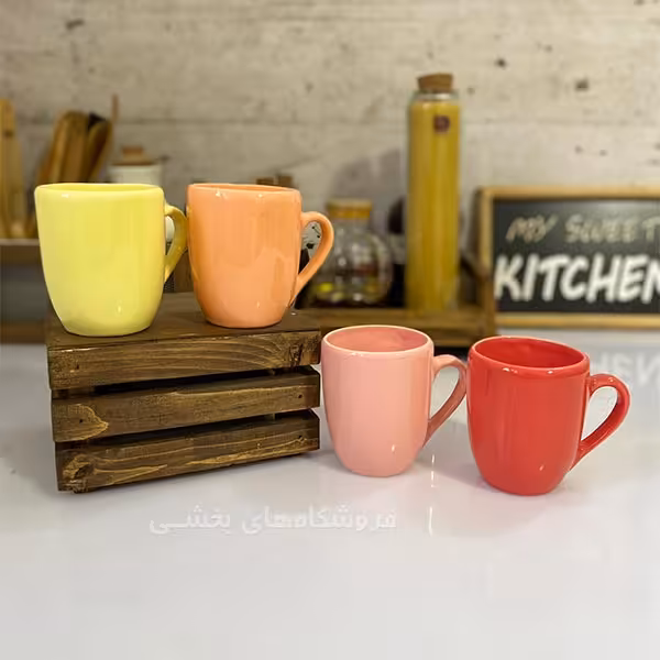 لیوان سرامیکی مدل دسته پاستیلی