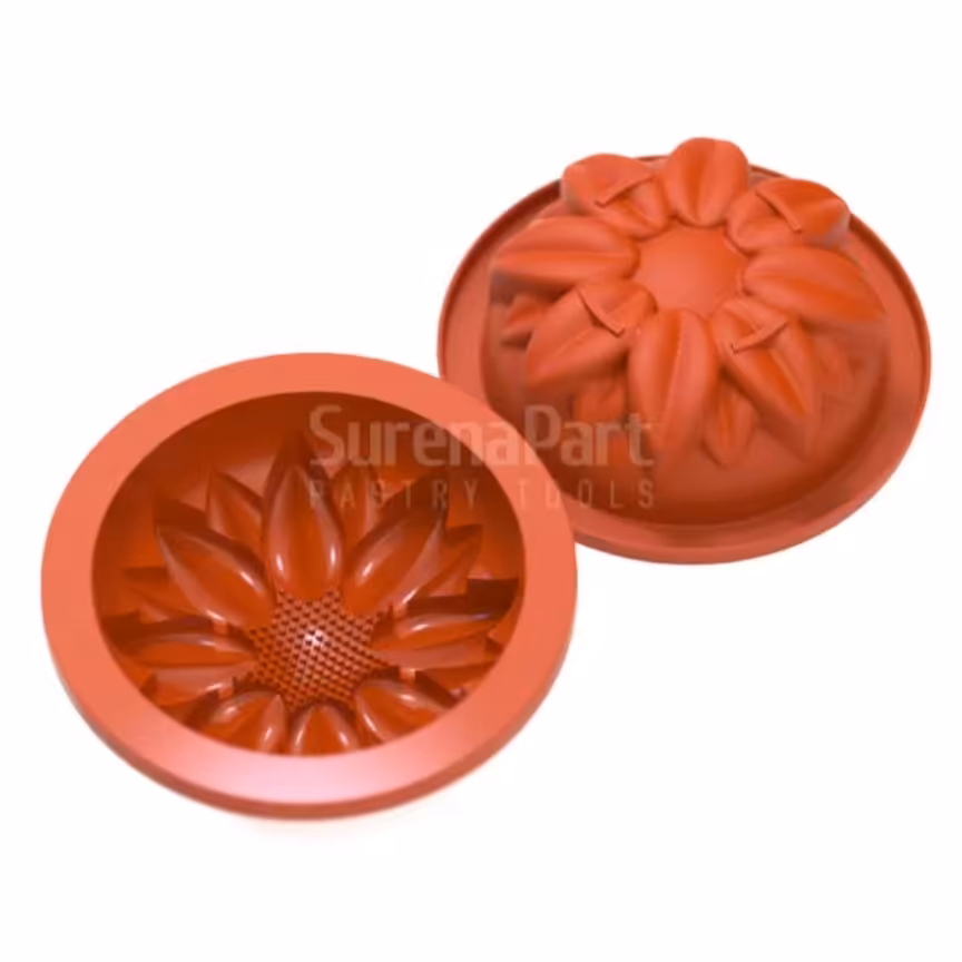 قالب سیلیکونی دسری طرح گل آفتابگردون قطر 12 سانت ارتفاع 5 سانت برند سورنا پارت 