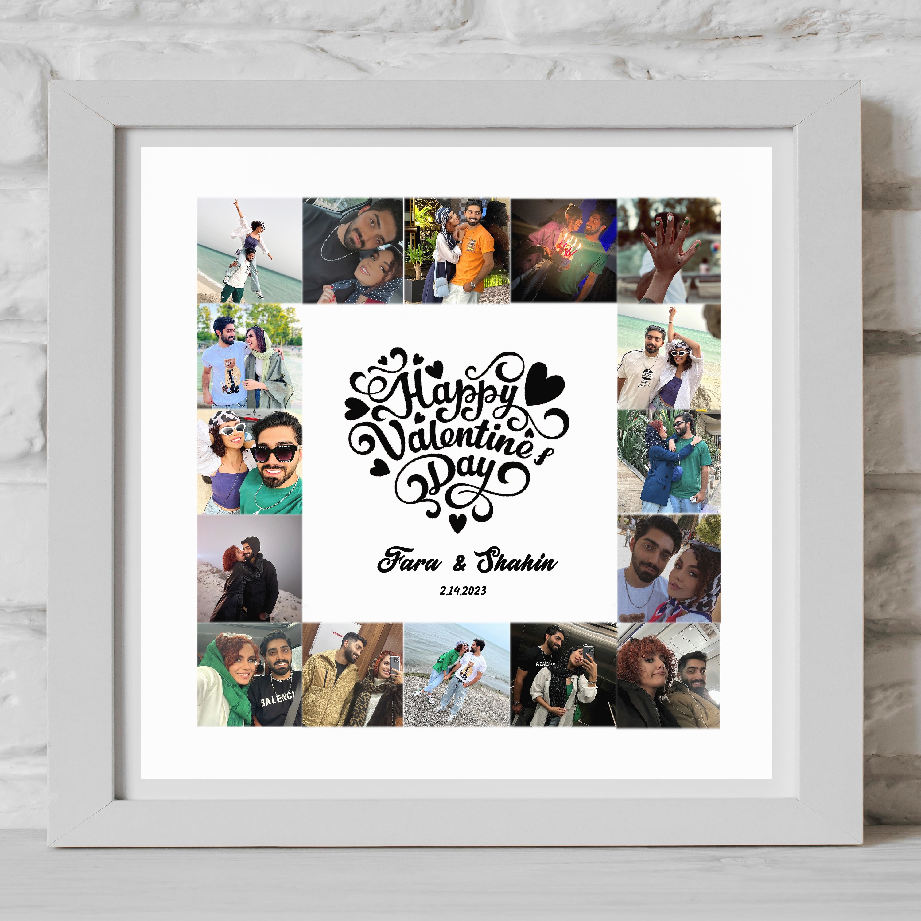 تابلوی  عاشقانه مناسب هدیه ولنتاین  باابعاد 24 در 24 سانتی متر(قابل اجرا با طرح ها و ابعاد مختلف)