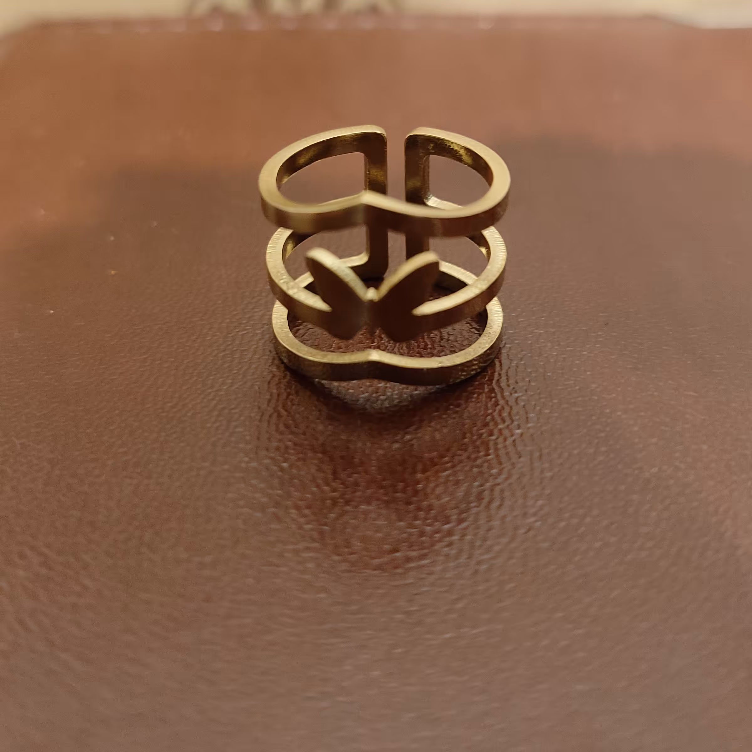 انگشتر سه حلقه طرح پروانه