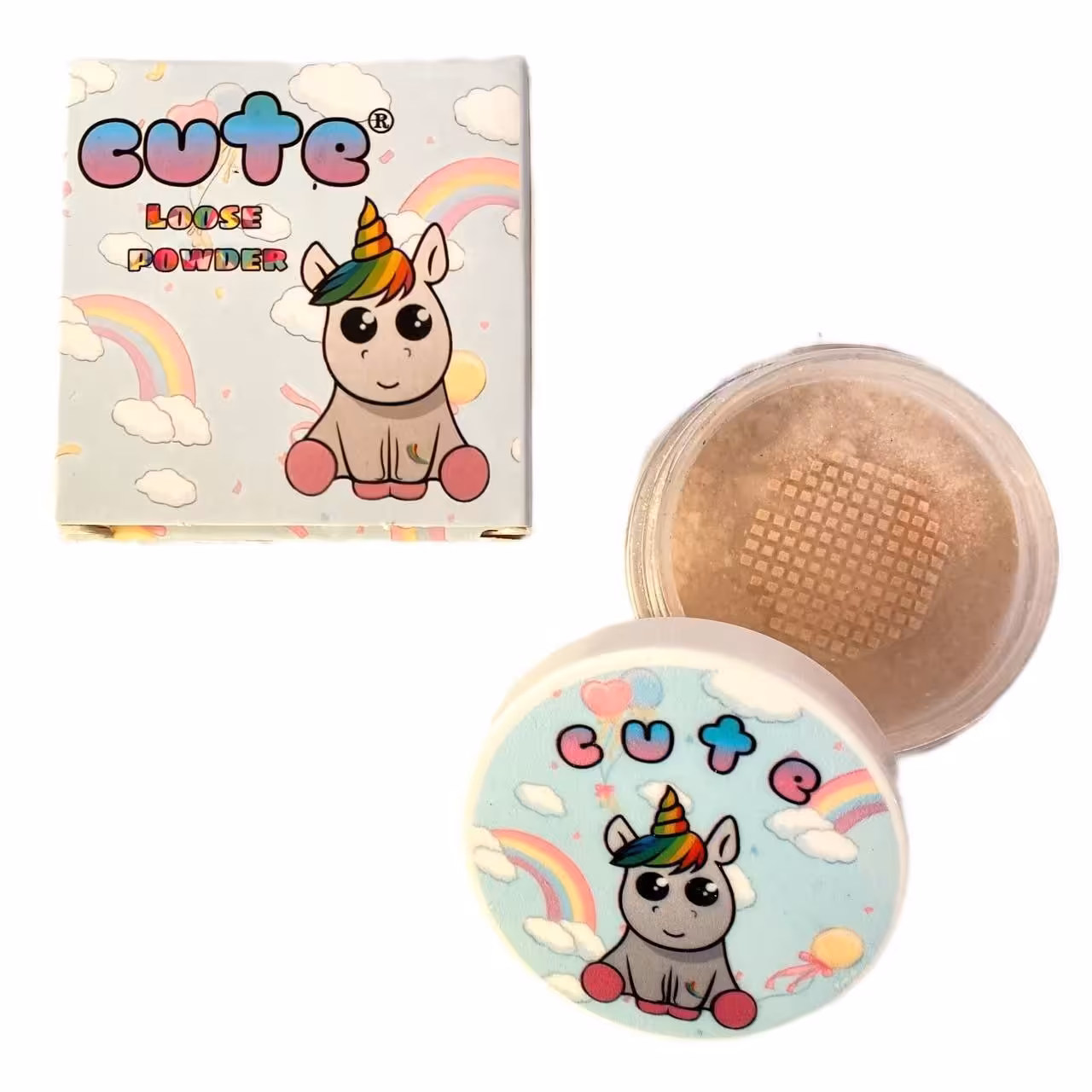 پودر فیکس یونیکورن  در دو رنگ بی رنگ و  برنز         