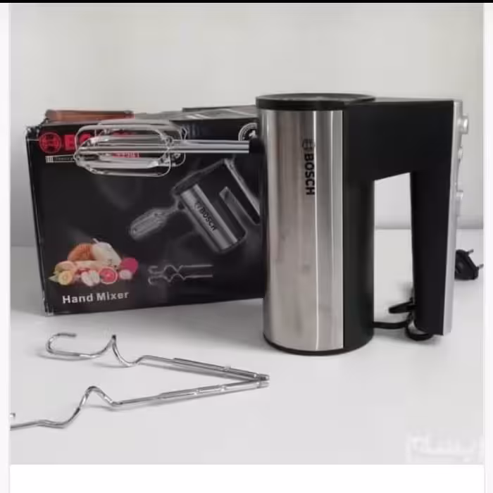 همزن دستی
مارک بوش
 قدرت 300وات
  دارای سری همزن و خمیر زن