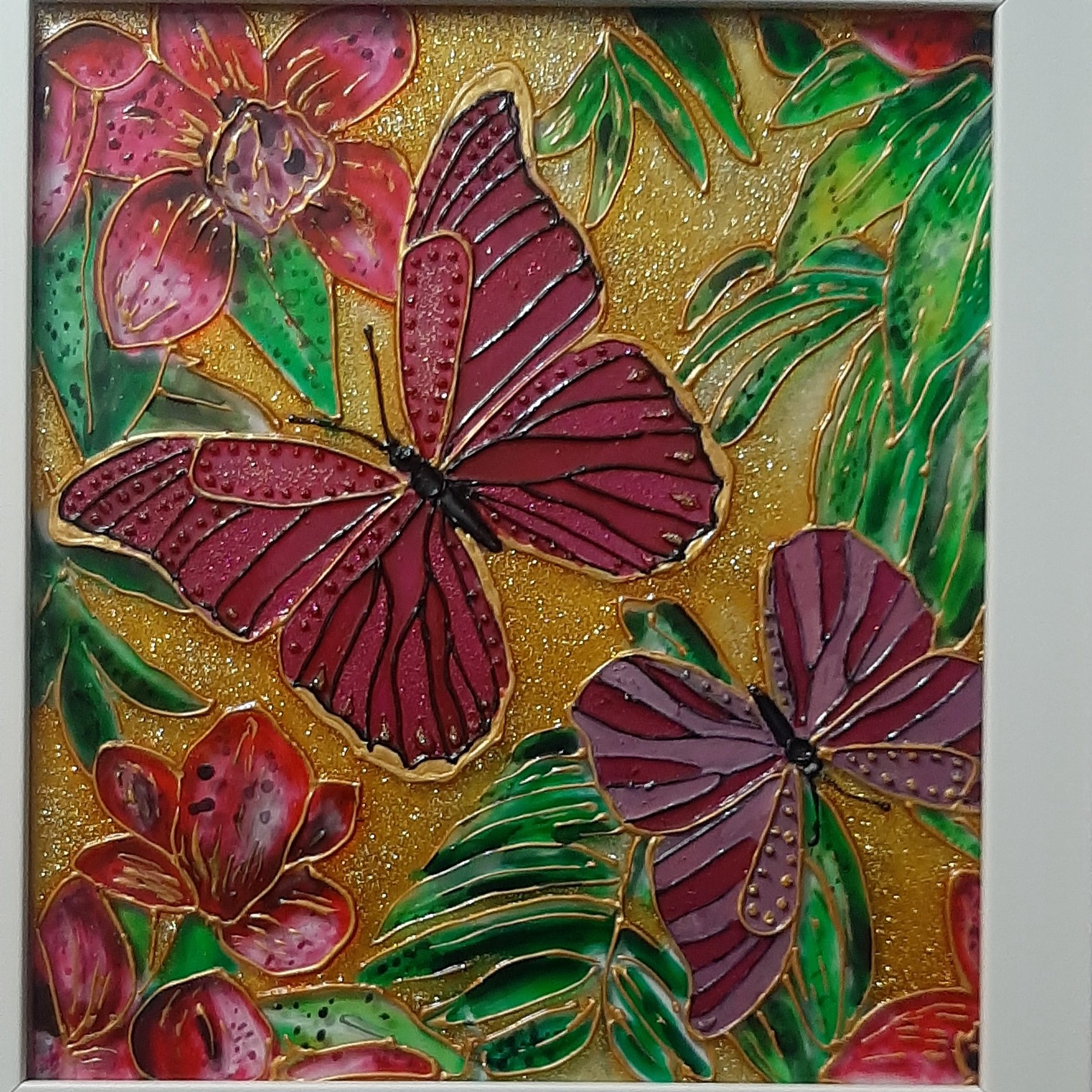 تابلو  طرح پروانه اکلیلی 