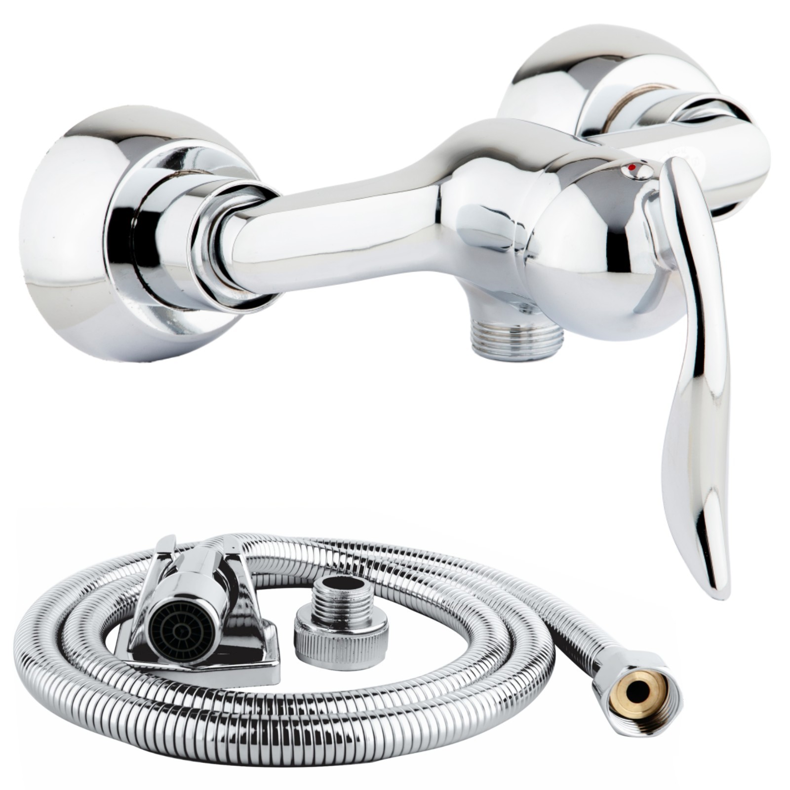 شیر سرویس بهداشتی شیرالات رز مدل ونیز به همراه شلنگ سرویس بهداشتی کروم